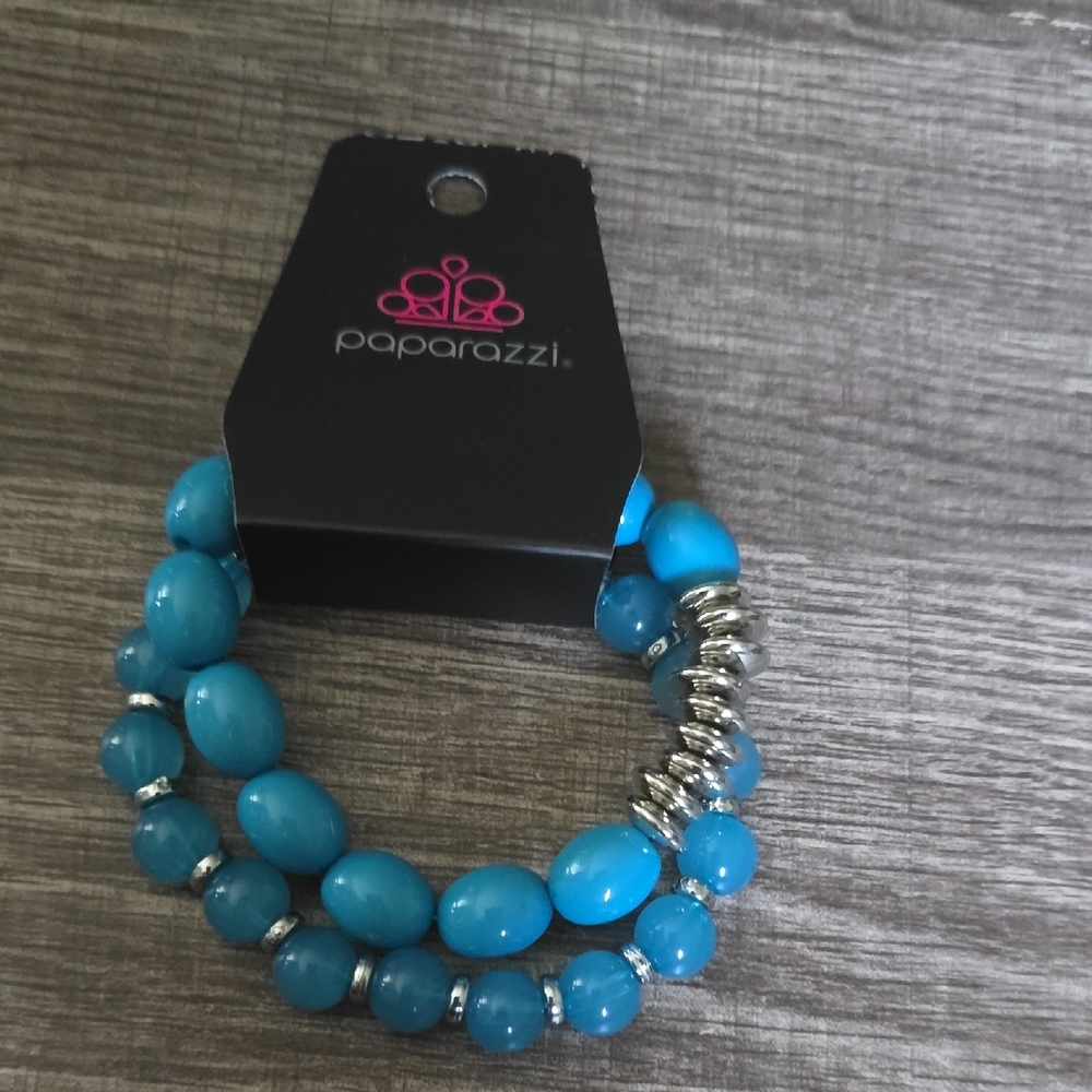 Paparazzi Turquoise and Silver Bracelet